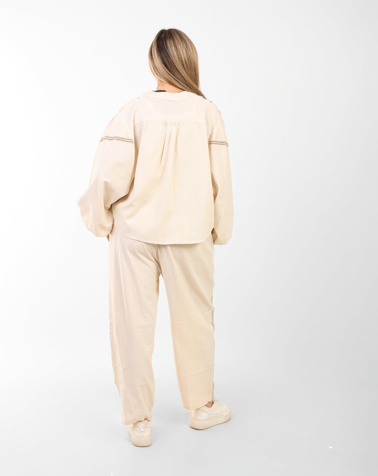 Two-Piece Set for Women – Loose Fit Blouse & Pants