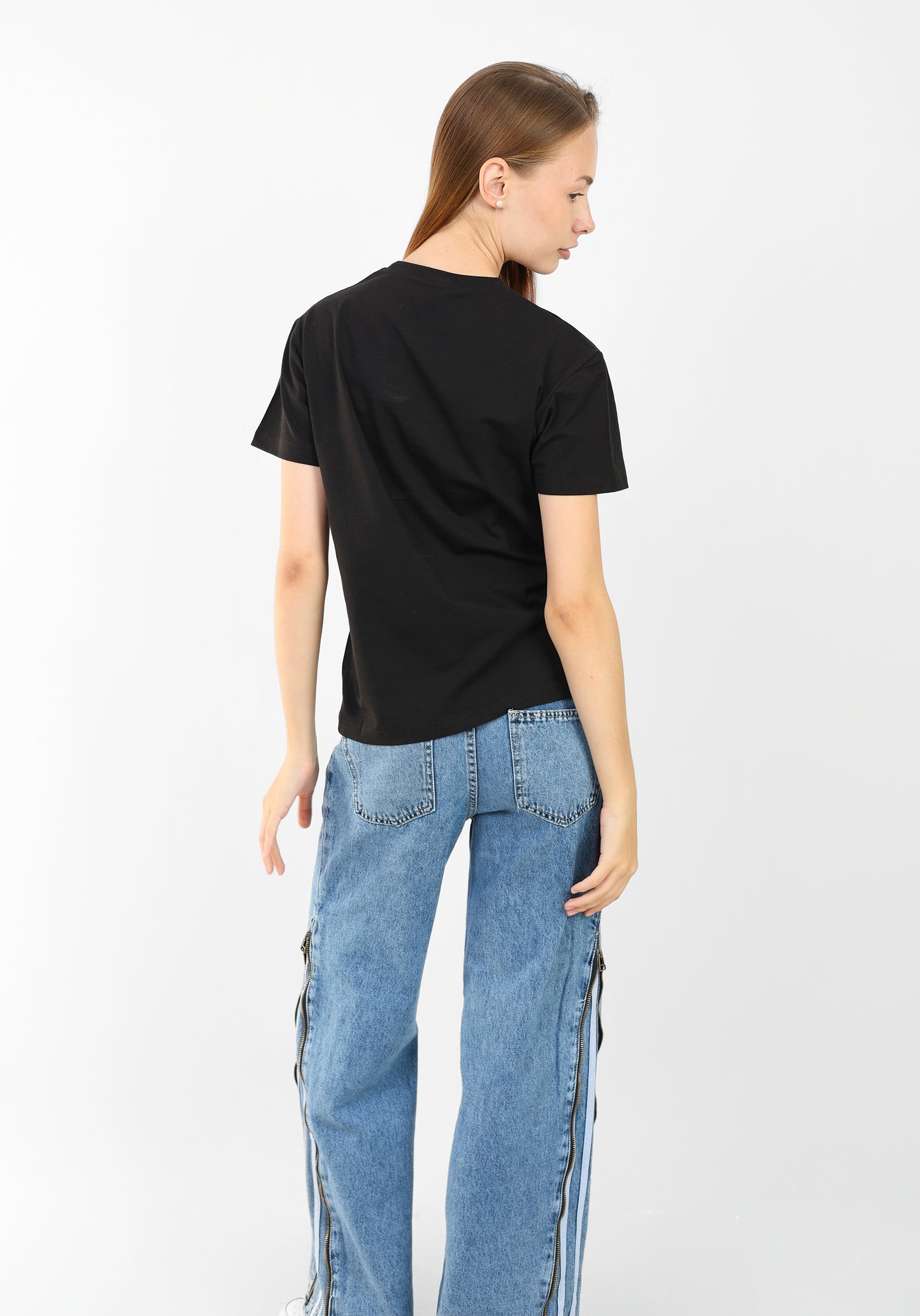 Women's Black Graphic T-Shirt - "Stay Wild Feral Child" | Casual Cotton Tee