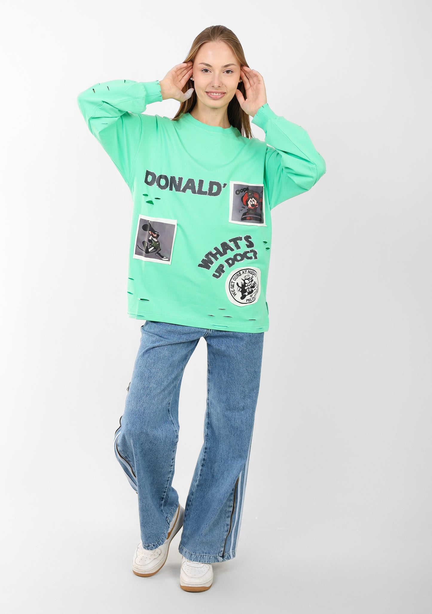 Women’s Oversized Distressed