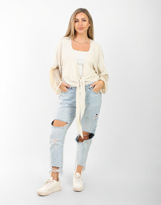 plain linen bolero