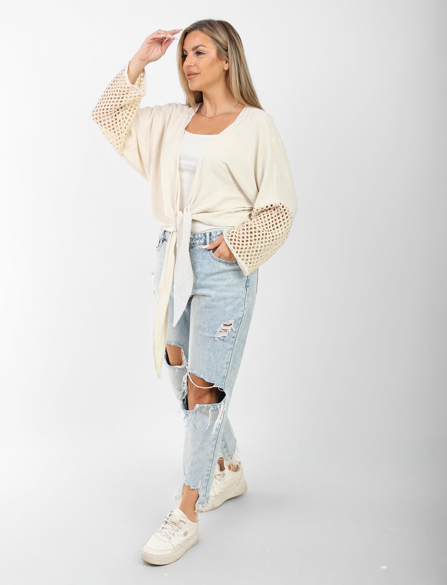 plain linen bolero