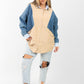 poplin shirt with denim sleeves