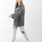 Oversized Washed Black Graphic Long Sleeve T-Shirt – "Seek First His Kingdom"