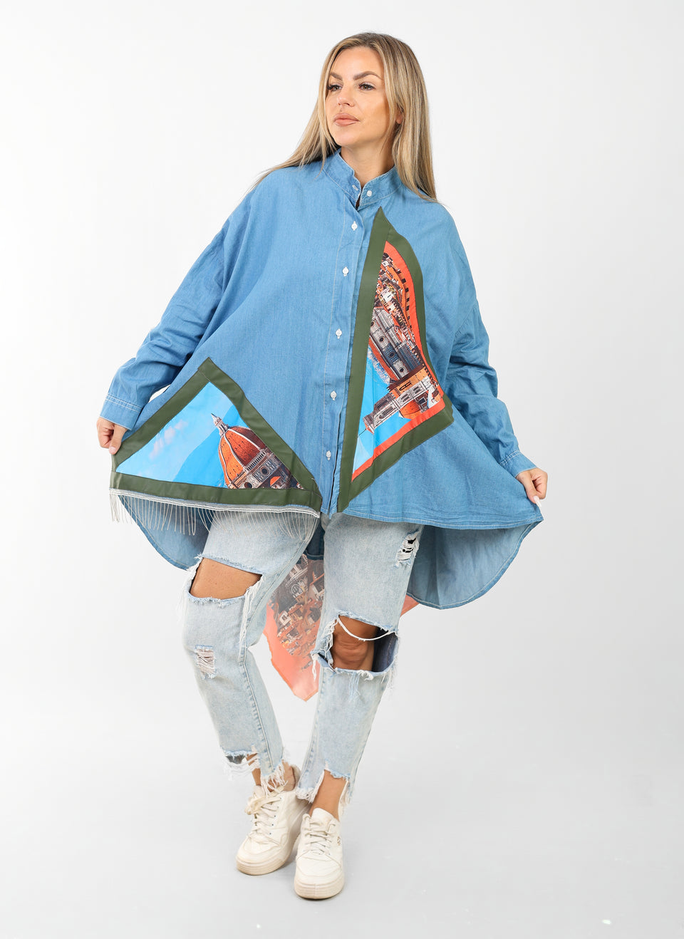 denim T-shirt