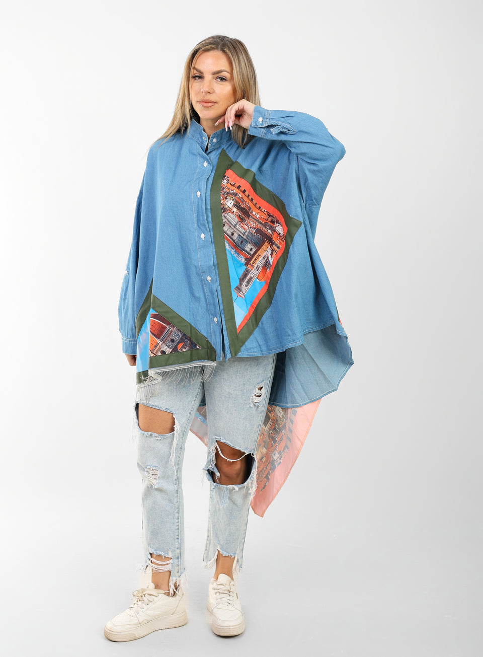 denim T-shirt