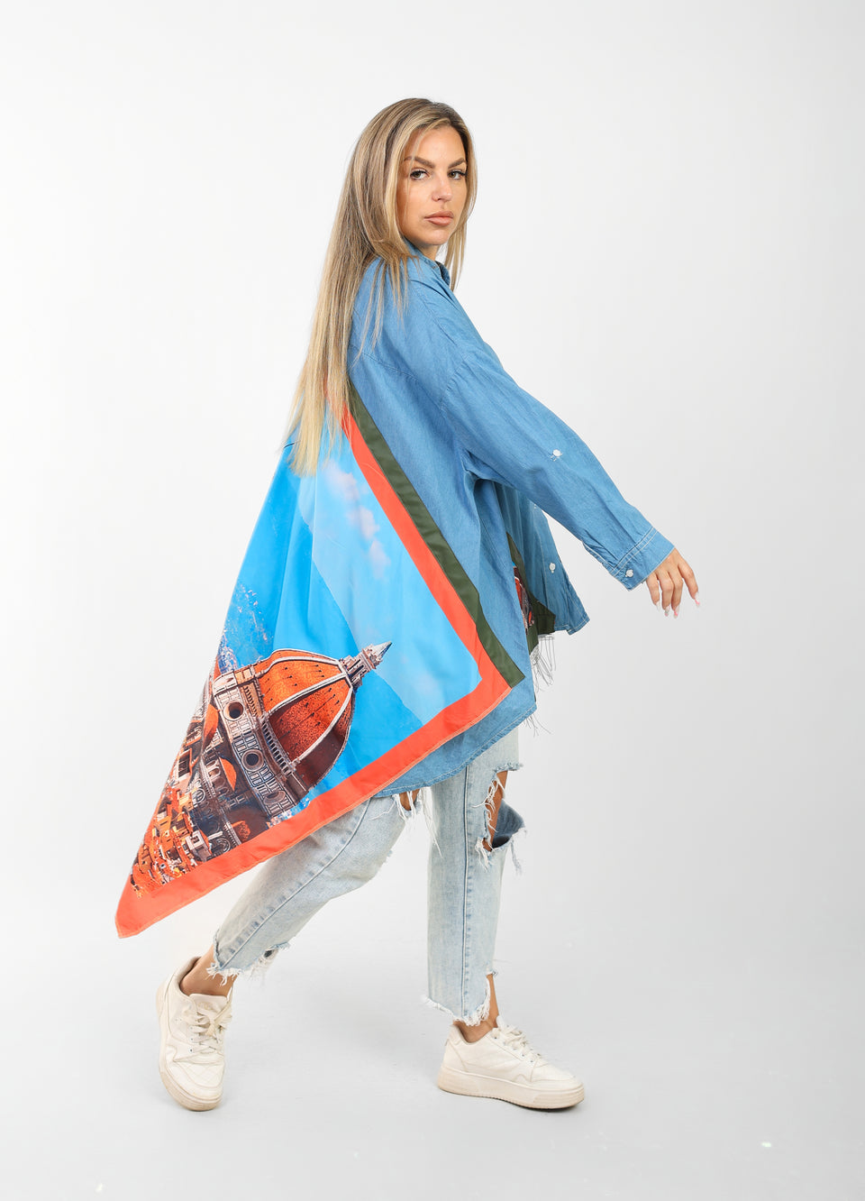 denim T-shirt