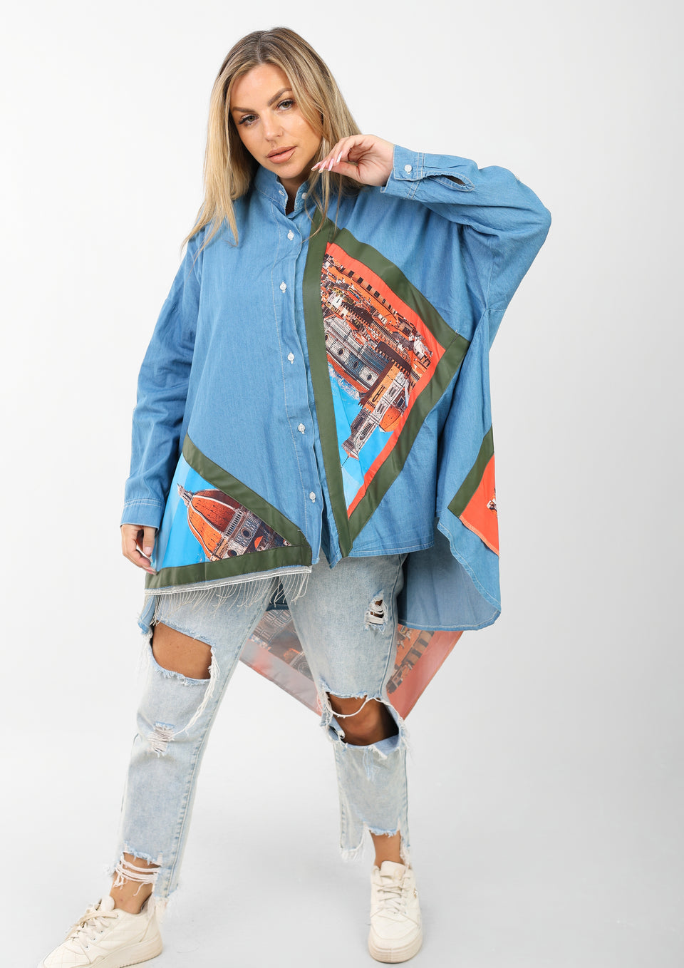 denim T-shirt
