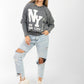 Women's Vintage NY Manhattan Graphic Sweatshirt – Oversized Casual Pullover