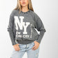 Women's Vintage NY Manhattan Graphic Sweatshirt – Oversized Casual Pullover