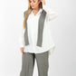 denim and linen suit