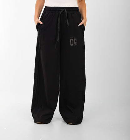 Black Urban Flow Wide-Leg Joggers – OH Edition
