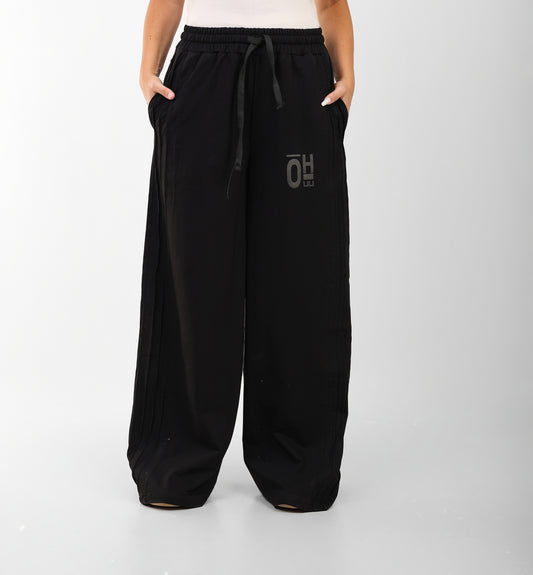 Black Urban Flow Wide-Leg Joggers – OH Edition