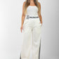 Women's Balenciaga-Inspired High-Waist Black Wide-Leg Joggers with Side Stripes