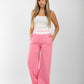 Women's Balenciaga-Inspired High-Waist Black Wide-Leg Joggers with Side Stripes