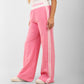 Women's Balenciaga-Inspired High-Waist Black Wide-Leg Joggers with Side Stripes