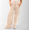 Beige Street Luxe Wide-Leg Joggers – DARK Edition