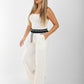 White - Black Contrast Waist Wide-Leg Joggers – Statement Edition