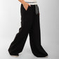 White - Black Contrast Waist Wide-Leg Joggers – Statement Edition