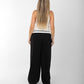 White - Black Contrast Waist Wide-Leg Joggers – Statement Edition