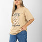Oversized Graphic T-Shirt for Women – Leopard Print "LOVE" Design