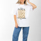 Oversized Graphic T-Shirt for Women – Leopard Print "LOVE" Design