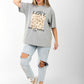 Oversized Graphic T-Shirt for Women – Leopard Print "LOVE" Design