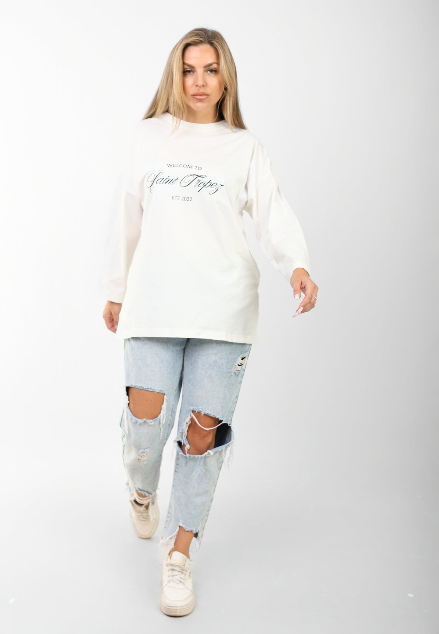 Oversized  Graphic T-Shirt – Off-White