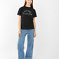 Women's Black Graphic T-Shirt - "Stay Wild Feral Child" | Casual Cotton Tee