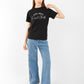 Women's Black Graphic T-Shirt - "Stay Wild Feral Child" | Casual Cotton Tee