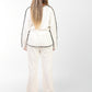 Women's White Two-Piece Loungewear Set with Black Trim Detailing
