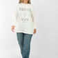 Oversized Graphic Sweatshirt - Portland Maine Girls Club | Casual Cream Pullover