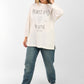 Oversized Graphic Sweatshirt - Portland Maine Girls Club | Casual Cream Pullover