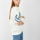 Graphic Sweatshirt with Sleeve Patches – Casual Oversized Fit