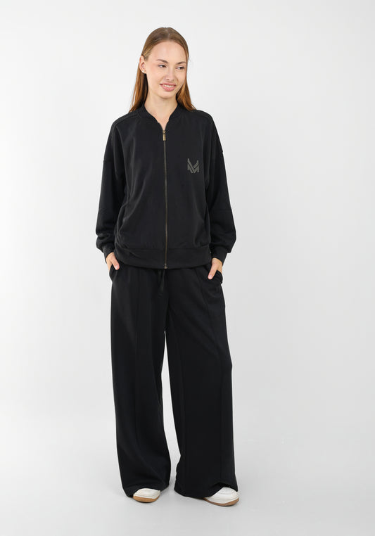 Luxe Bomber & Wide-Leg Pants Set – Minimalist Edition