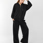 Luxe Bomber & Wide-Leg Pants Set – Minimalist Edition