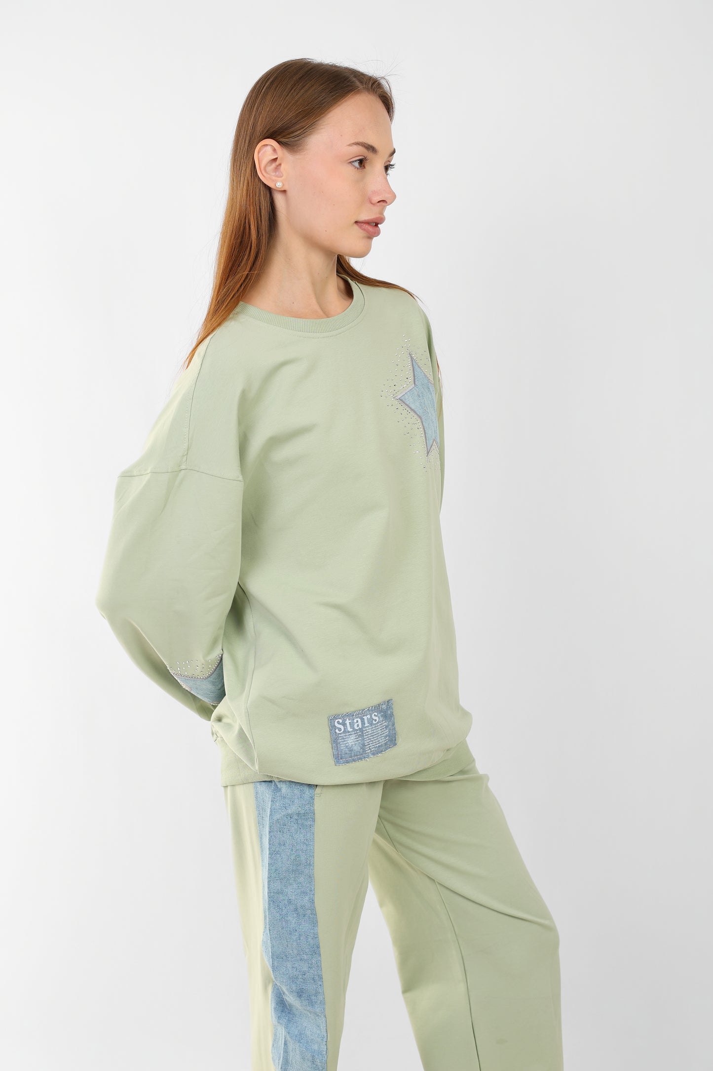 Loungewear Set with Star Patch Details – Casual Two-Piece Outfit