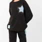 Loungewear Set with Star Patch Details – Casual Two-Piece Outfit