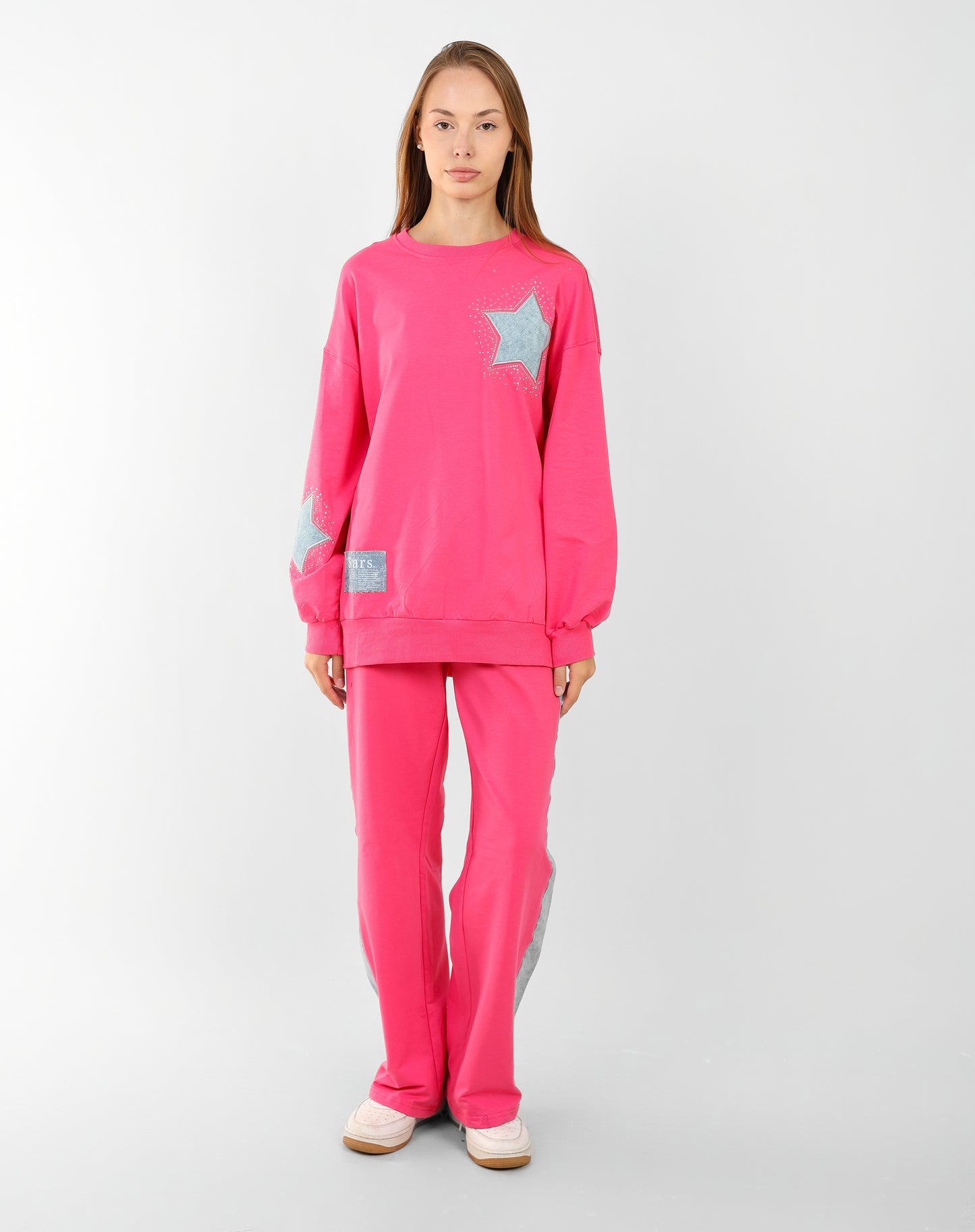 Loungewear Set with Star Patch Details – Casual Two-Piece Outfit