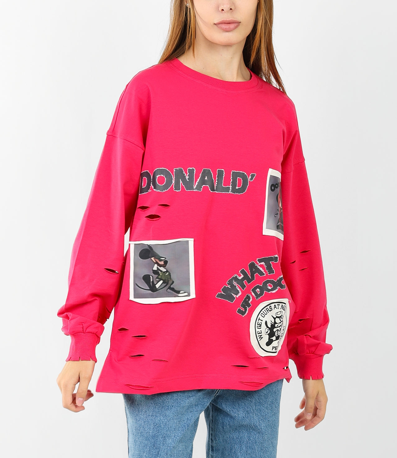 Women’s Oversized Distressed