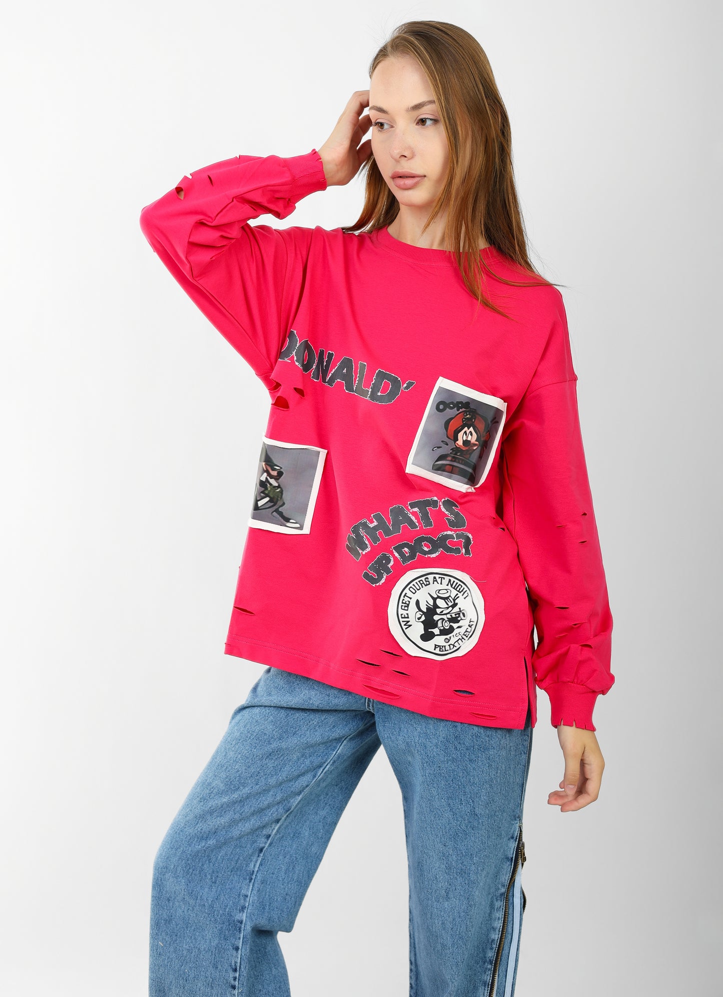 Women’s Oversized Distressed