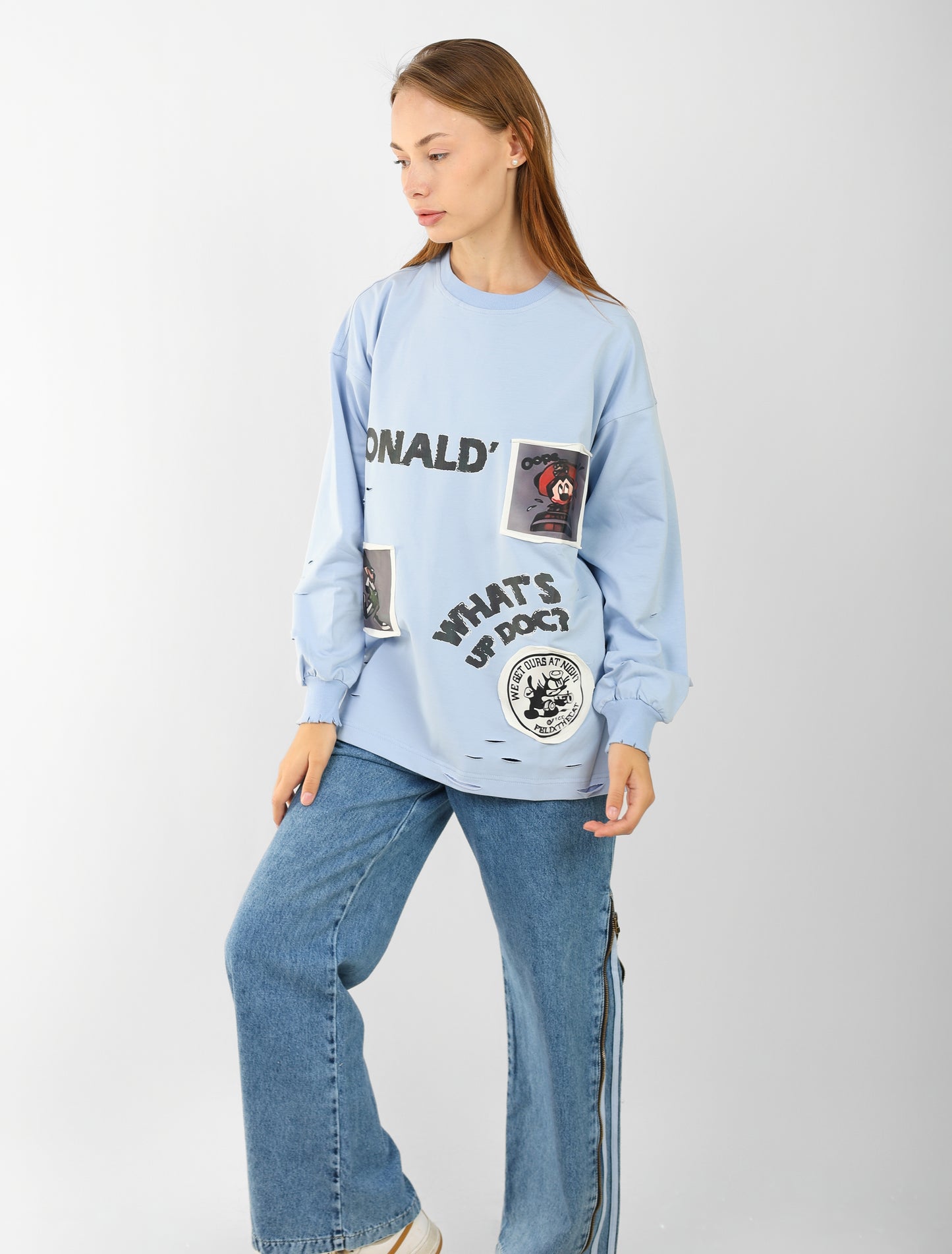Women’s Oversized Distressed