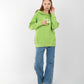 Oversized Lime Green Hoodie for Women – Graphic Print, Long Sleeve, Casual Streetwear