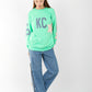Graphic Sweatshirt with Sleeve Patches – Casual Oversized Fit