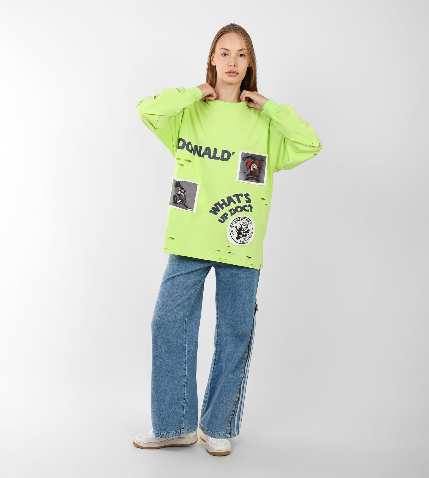 Women’s Oversized Distressed