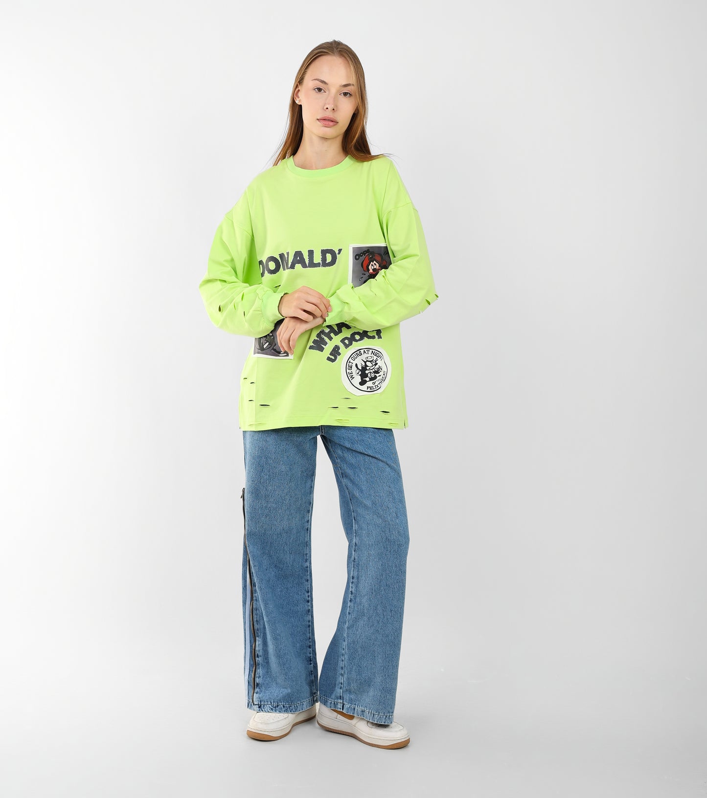 Women’s Oversized Distressed