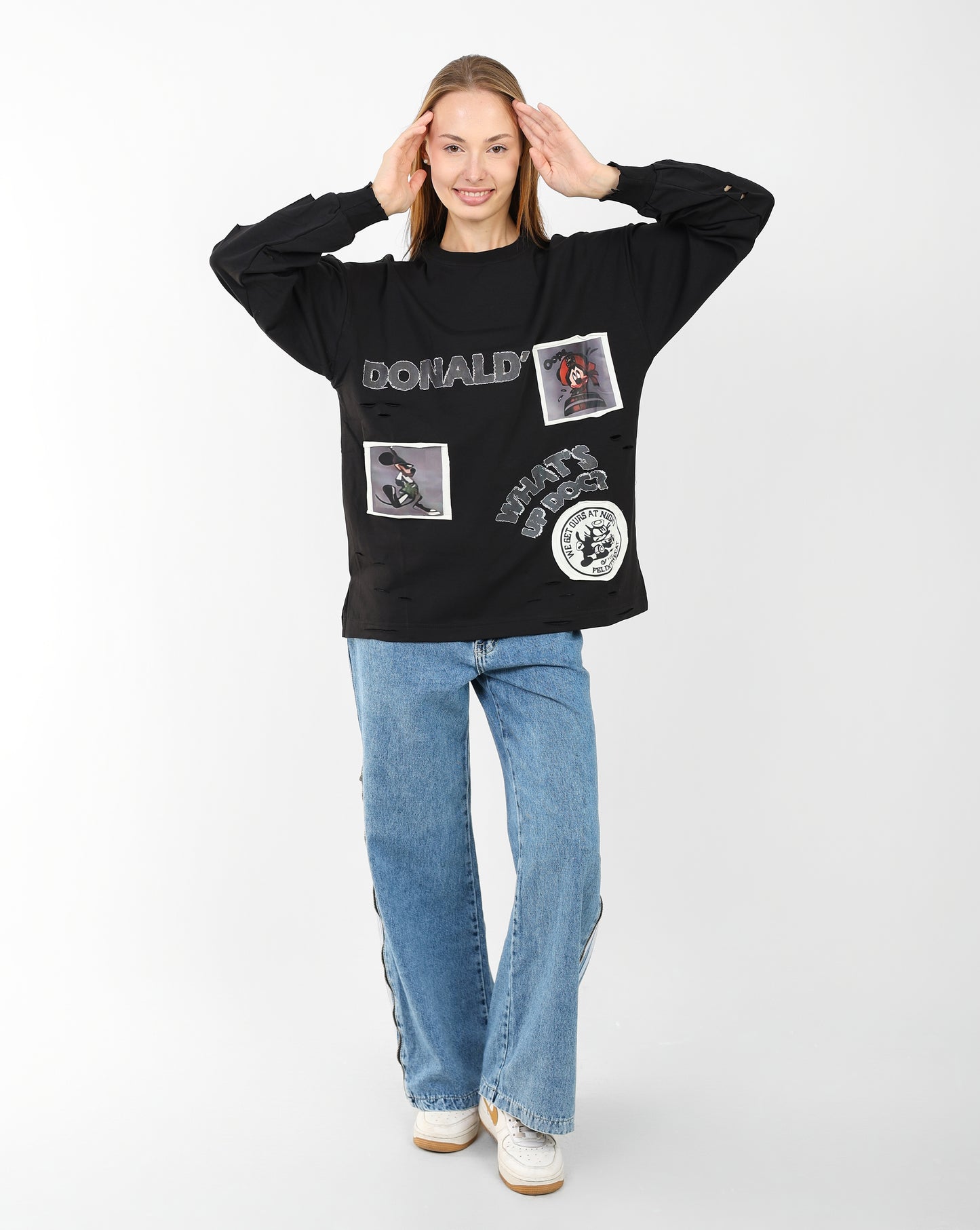 Women’s Oversized Distressed