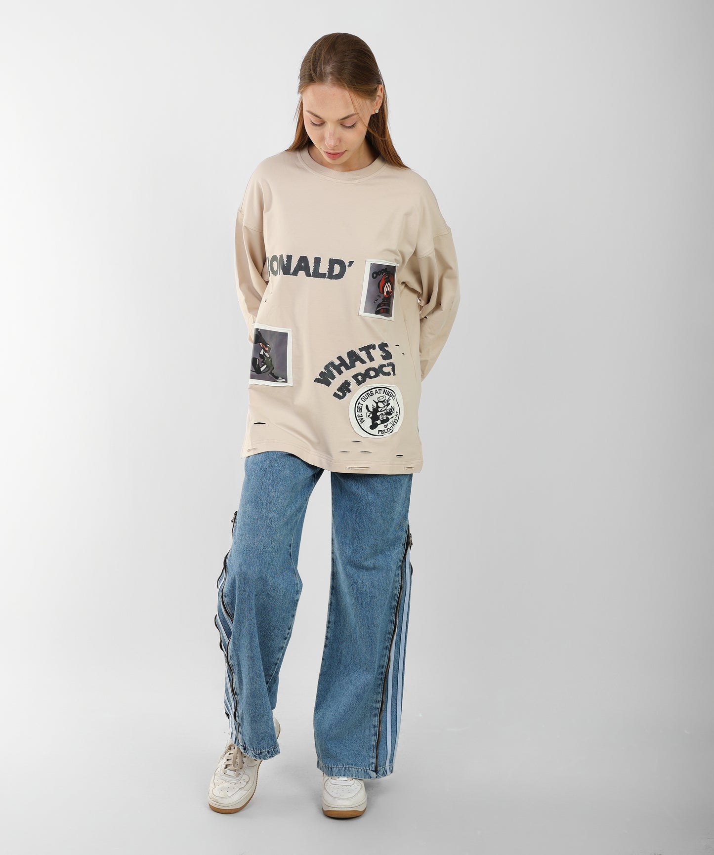 Women’s Oversized Distressed