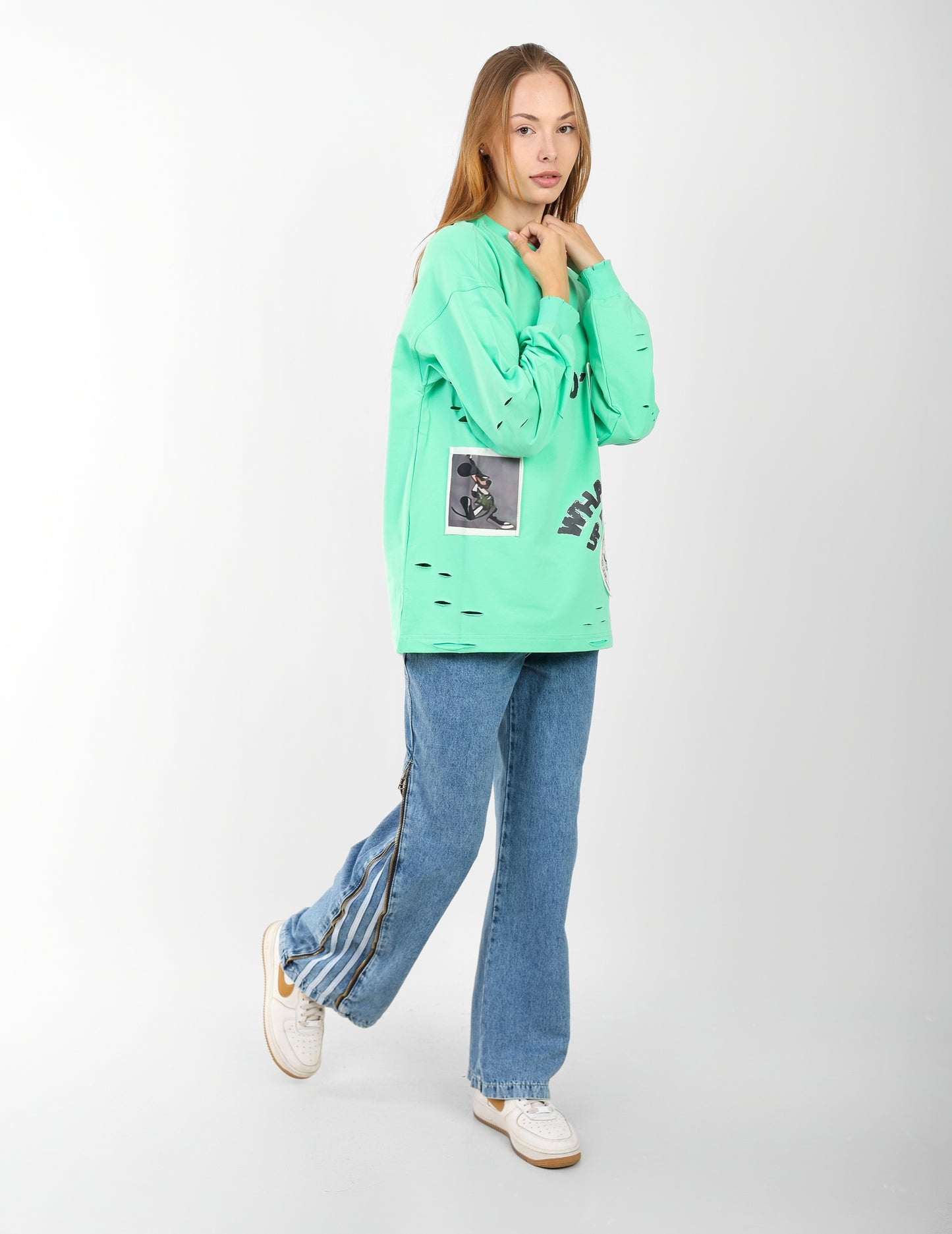 Women’s Oversized Distressed