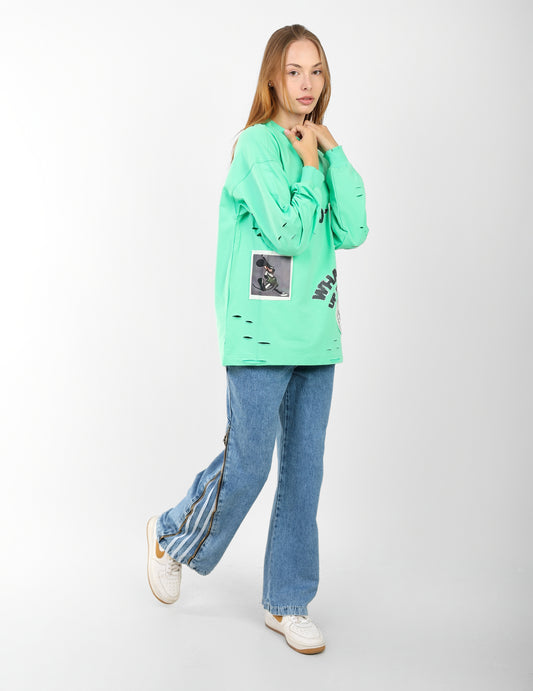 Women’s Oversized Distressed