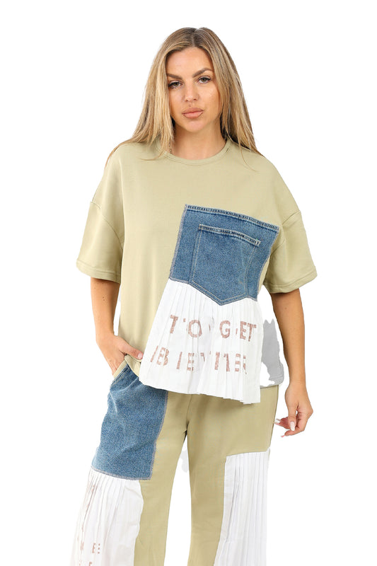 Mintgreen Oversized Patchwork Set